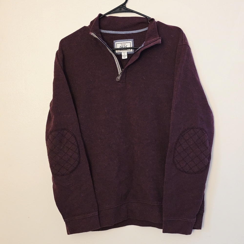 Jos. A. Bank Men's Large Maroon Zip-Up Sweater
